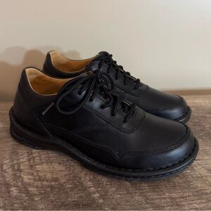 Vintage Zumfoot Black Leather Lace Up Shoes Z1520 Size 37 Comfort Arch Support